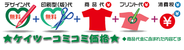 オリジナルTシャツ作成が激安！コミコミ価格！＜ボディ＋版下＋プリント代込＞